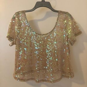 BCBGeneration Sequin Croptop